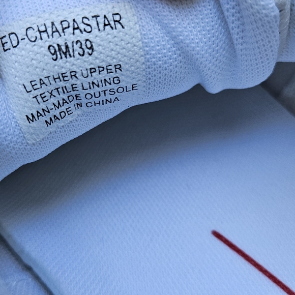 Ellen Degeneres Chapastar Sneakers White Leather Gold Star Print 9M & 9-1/2 NWT - Picture 6 of 16